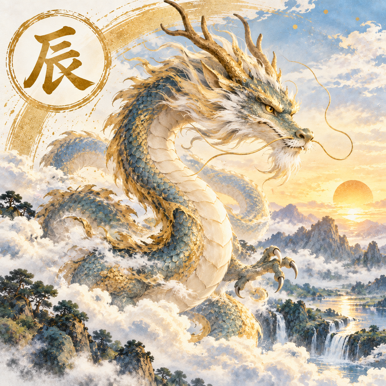 天高く昇る龍——辰（たつ）のイメージ
